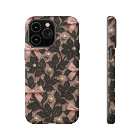 Lace & Pearls Coquette Phone Case